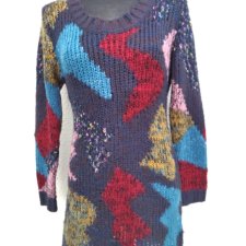 2 ELLES COLLECTION - WZORZYSTY SWETER