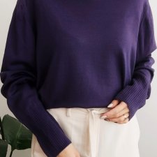 Sweter z wełny merynosa L/XL