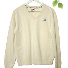 PUMA CIEPŁY WEŁNIANY SWETER WEŁNA JAGNIĘCA L XL