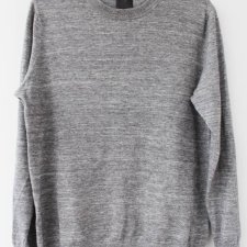 Sweter vintage melanż szary bawełna H & M