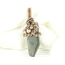 Kwarc dymny wisiorek wire wrapping