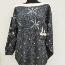 SWETER Z PINGWINAMI