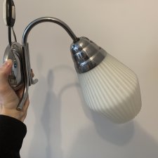 Lampa konwalia retro PRL metalowa ceramiczna kinkiet