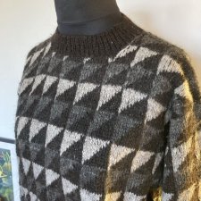 Sweter wełna alpaka hand made rozm L