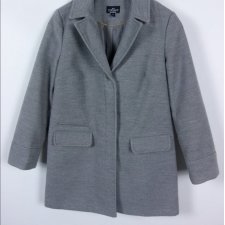 Topshop cienki flauszowy szary płaszcz 4 / 32 petite