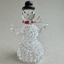 Italy Art glass-  Snowman ❤ Bałwan ❤ Ręcznie wykonana figurka