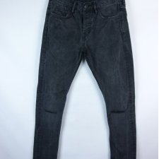 Allsaints Pistol Fit męskie spodnie jeans dziury - W 28 pas 76 cm