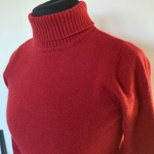 Sweter golf wełna angora rozm M-S