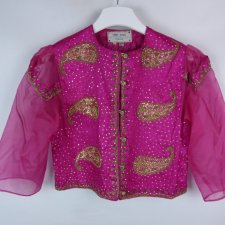 Saiqa Nasar hinduska zdobiona bluzka pink 12 / 38