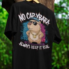 KOSZULKA Męska T-SHIRT No Cap Style Trendy - Capybara Streetwear  S, M, L, XL, XXL