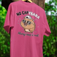 KOSZULKA Damska T-SHIRT Funny Gangsta CapybaraTrendy  S, M, L, XL, XXL