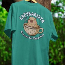 KOSZULKA Męska T-SHIRT Coffee Time CAPYBARISTA  S, M, L, XL, XXL