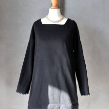 Czarna bluza z koronką kieszenie XS S M