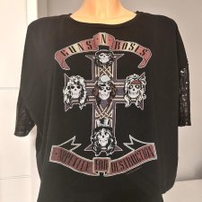 Bluzka t-shirt koszulka czarna Guns N' Roses Primark r.48 4XL