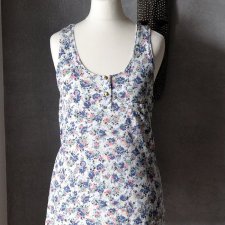 Tank top floral w kwiatuszki etno printy XS S