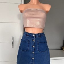 Gina Tricot L 40 Perfect Jeans spódniczka jeansowa 100% bawełna z wysokim stanem