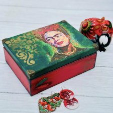 Toaletka z lusterkiem, Frida Kahlo, energetyczna kolorystyka, prezent