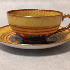 Orientalny Kolekcjonerski Duet Filiżanka Cieniutka Porcelana