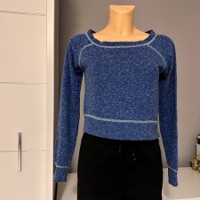 Denim Co 36 S 30% bawełna niebieska bluzka melanż