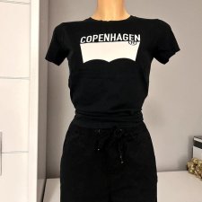 Levi's XS 34 czarny T-shirt z napisem Copenhagen