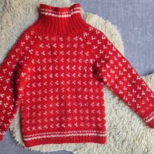 Sweter wełna handmade dziecko