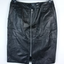 Etam skórzana ołówkowa spódnica midi skóra leather 16 / 42