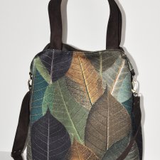 Torba hobo XXL - print liście