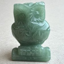 Aventurine Stone Owl ❀ڿڰۣ❀ Figurkowa sowa