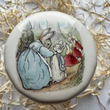 Rzadkość ❀ڿڰۣ❀ Wedgwood przycisk do papieru ❀ڿڰۣ❀ Peter Rabbit - Frederick Warne & Co. ❀ڿڰۣ❀