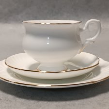 Staffordshire Crown Filiżanka Trio Śniadaniówka Porcelain Fine Bon England