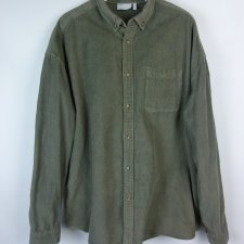 Asos Dasign sztruksowa koszula khaki bawełna / 2XL