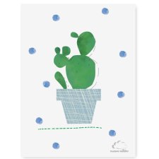 PLAKAT dla dzieci Cactus Blue Dots