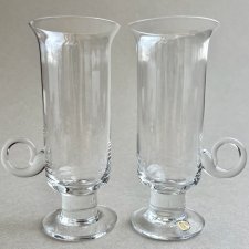 Vintage 1970s ❤ Dartington Irish Coffee Crystal Glass ❤ Duet szklanek do kawy ❤ Nowe!