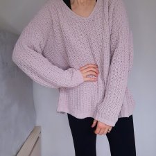 Mięciutki sweter oversize, różowy