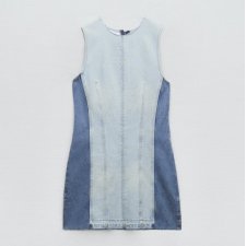 ZARA - MINI SUKIENKA DENIM - PATCHWORK - S