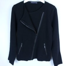 Marks Spencer czarny sweter bawełna zip 12 / 40